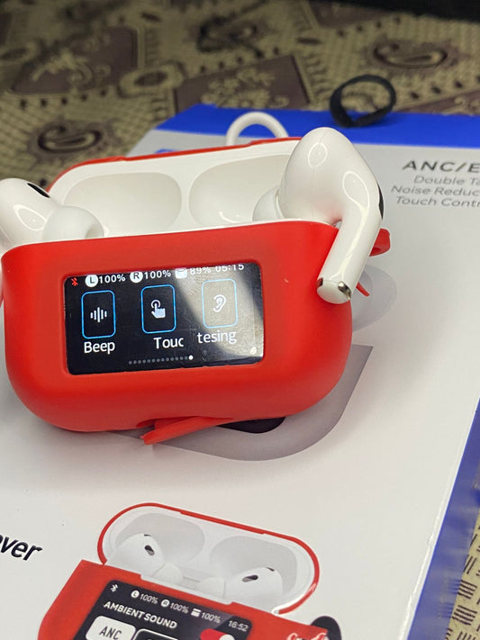 Airpods A-99 with free silicone cover ANC/ENC Double Tap Noise Reduction Touch Control