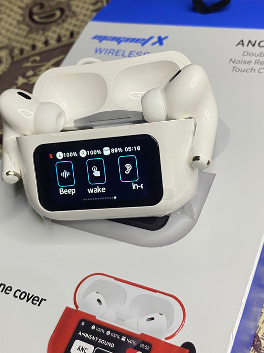 Airpods A-99 with free silicone cover ANC/ENC Double Tap Noise Reduction Touch Control
