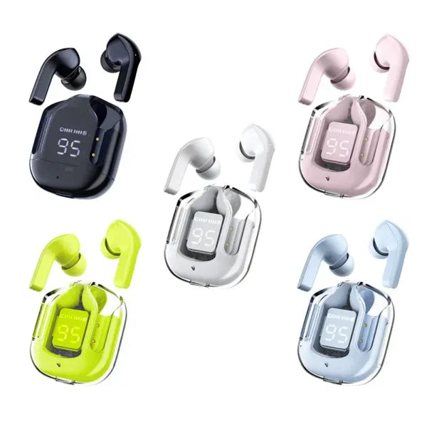 Air31 Transparent Wireless Earbuds with Charging Pouch