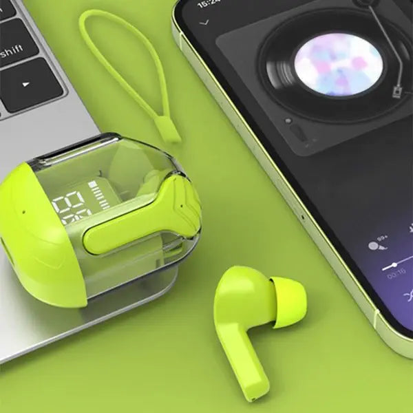 Air31 Transparent Wireless Earbuds with Charging Pouch